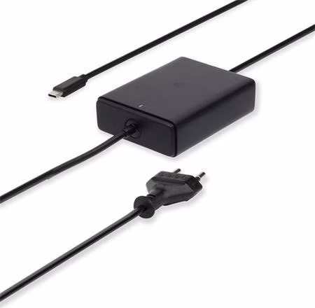 Nedis NBAU45110BK - Adaptér k notebooku| GaN | 45 W | 5 / 9 / 12 / 15 / 20 V DC | 2.25 / 2.33 / 2.92 / 3.0 A | Euro / Ty