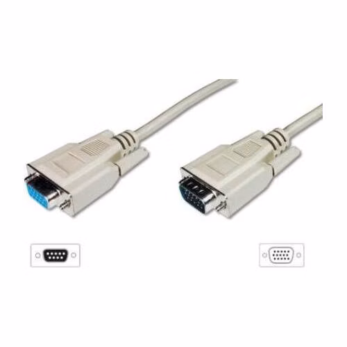 Digitus prodlužovací kabel pro VGA monitor, stíněný, šedý, měď, 1,8m