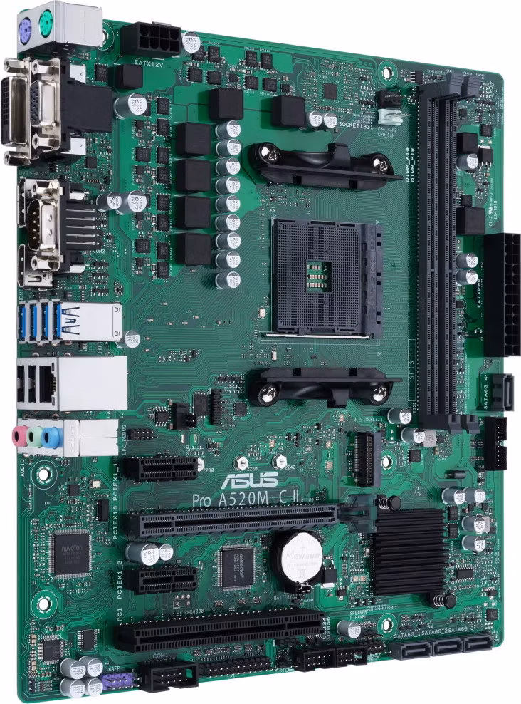 ASUS PRO A520M-C II/CSM / A520 / AM4 / 2x DIMM DDR4 / M.2 / D-Sub / DVI / HDMI / DP / mATX