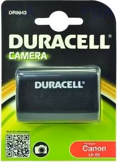 DURACELL Baterie - DR9943 pro Canon LP-E6, černá, 1400 mAh, 7.4V