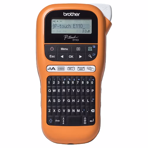 Tlačiareň štítkov BROTHER PT-E110VP - 12 mm, TZe páska - popisovač - pre elektrikárov - s puzdrom