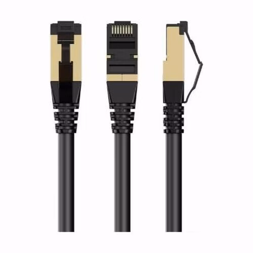 GEMBIRD PP8-LSZHCU-BK-10M – S/FTP Cat. 8 LSZH propojovací kabel, černý, 10 m