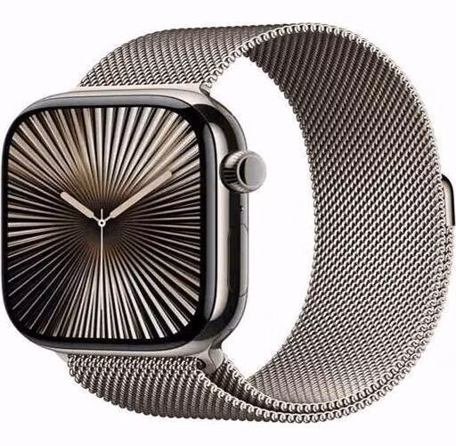 Apple Watch Series 10 42mm Cellular Přírodní titan s přírodním milánským tahem