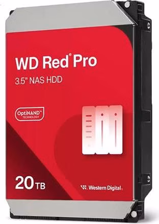 WD RED Pro NAS WD202KFGX 20TB SATAIII/600 512MB cache, 285 MB/s, CMR