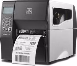 Zebra Printer ZT231; 4", 203 dpi, Thermal Transfer, Cutter with Catch Tray, EU/UK Cords, USB, Serial, Ethernet, BTLE,