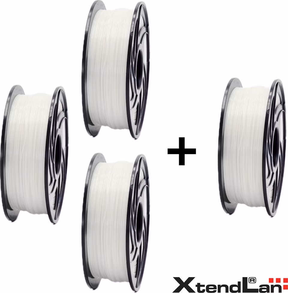 AKCE 3+1 ZDARMA - XtendLAN PLA filament 1,75mm bílý 1kg