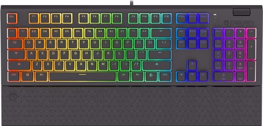 Endorfy herní klávesnice Omnis Pudd.Kailh BL RGB /USB/ blue switch / drátová / mechanická / US layout / černá RGB