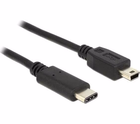 Delock Kabel USB Type-C™ 2.0 samec > USB 2.0 typ Mini-B samec 0,5 m černý