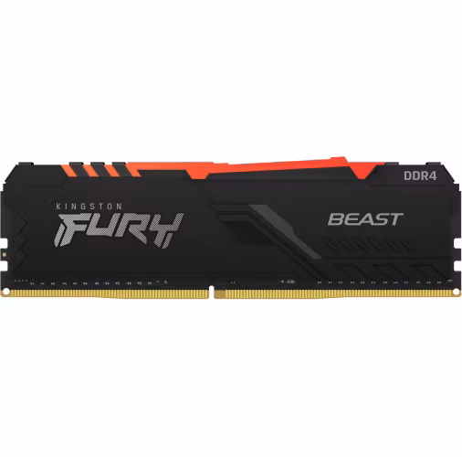 Kingston FURY Beast/DDR4/8GB/3600MHz/CL17/1x8GB/RGB/Black