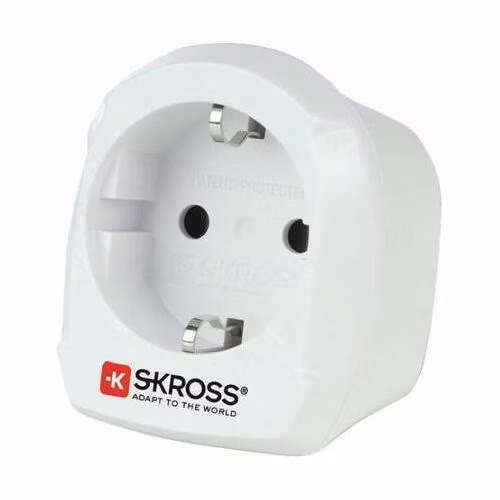 Skross SKR1500230E - Cestovní Adaptér Evropa na UK Zemněný