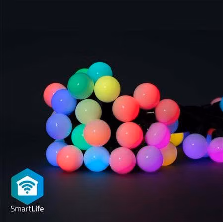 Nedis WIFILP02C48 SmartLife světelný řetěz | Wi-Fi | RGB | 48 LED's | 10.80 m | Android™ / IOS