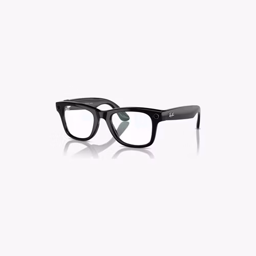 Meta Ray-Ban Wayfarer, AI okuliare, Shiny Black, Clear