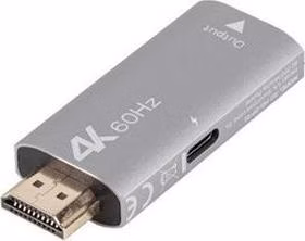 LANBERG ADAPTÉR HDMI(M)->DISPLAYPORT(F) 4K STŘÍBRNÝ