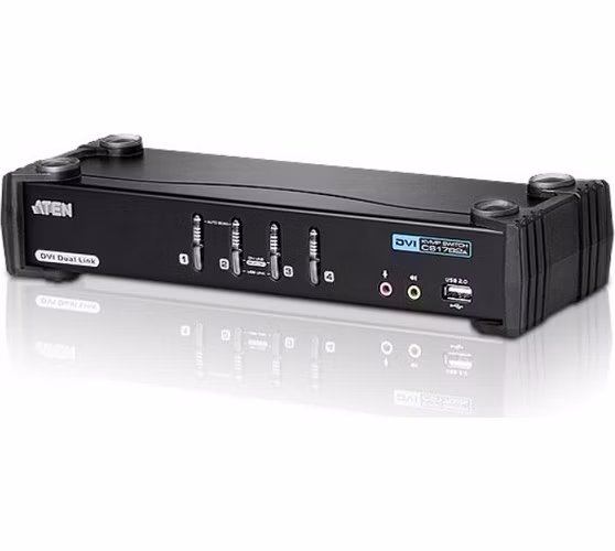 ATEN 4-portový přepínač KVM DVI Dual Link/ se zvukem CS1784A