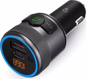 Nedis CATR3024BK - FM transmitter do auta | Reproduktor | 1.00 " | Bluetooth® | PD 18 W/PD 24 W | Google Assistant/Siri