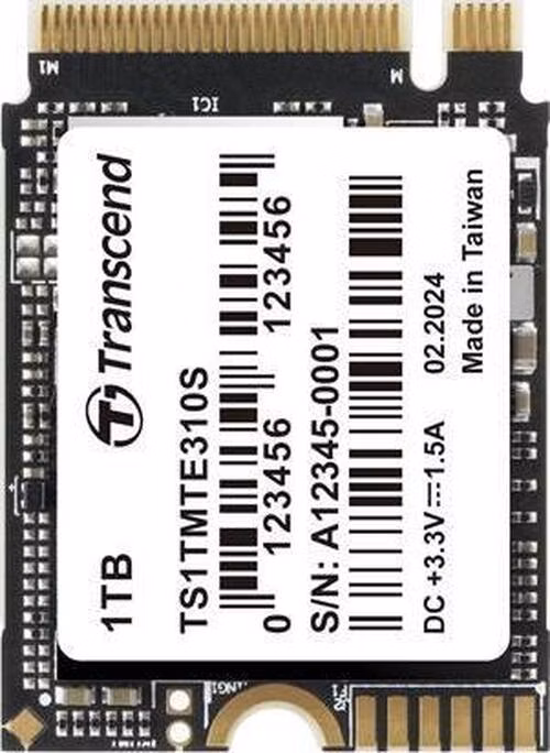 Transcend MTE310S 1TB SSD disk M.2 2230, NVMe PCIe Gen4 x4, 3D TLC, DRAM-less, 5000MB/s R, 3500MB/s W