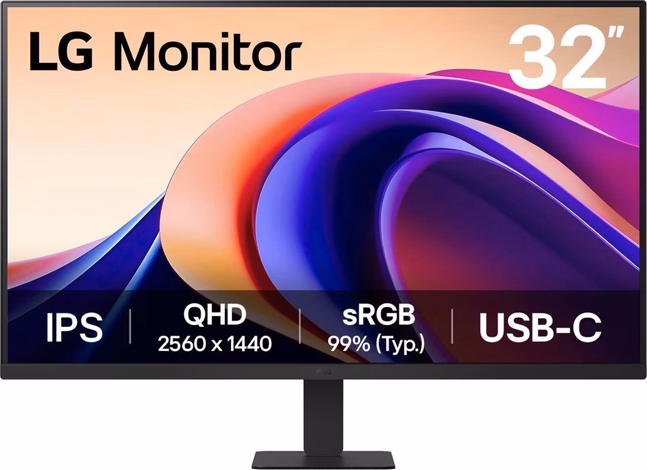 LG 32U631A-B 32"W IPS 2560x1440 5ms 5M:1 250cd HDMI USB-C(15W) 100Hz