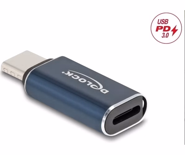 Delock Adaptér ze zástrčkového konektoru USB 2.0 Type-C™ na zásuvkový Lightning™, PD 3.0