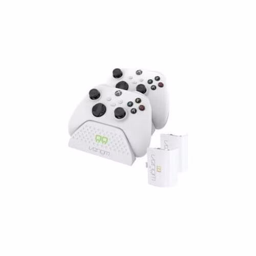 VENOM VS2871 Xbox Series S/X &amp; One White Twin Docking Station + 2 batteries