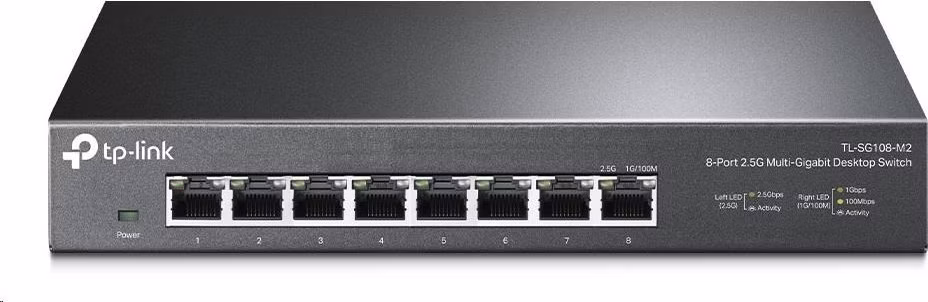TP-Link switch TL-SG108-M2 (8x2,5GbE, fanless)