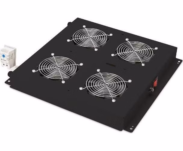 Digitus Roof ventilation unit for Unique network &amp; Dynamic, Basic, 4 fans, thermostat, switch, 552 m3/h, color black (RA