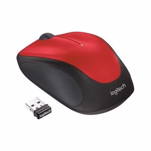 Logitech myš Wireless Mouse M235, optická, 3 tlačítka, červená,1000dpi