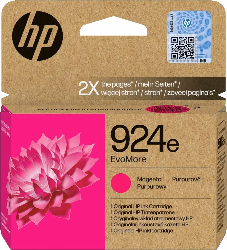 HP 924e Magenta EvoMore originální inkoustová kazeta