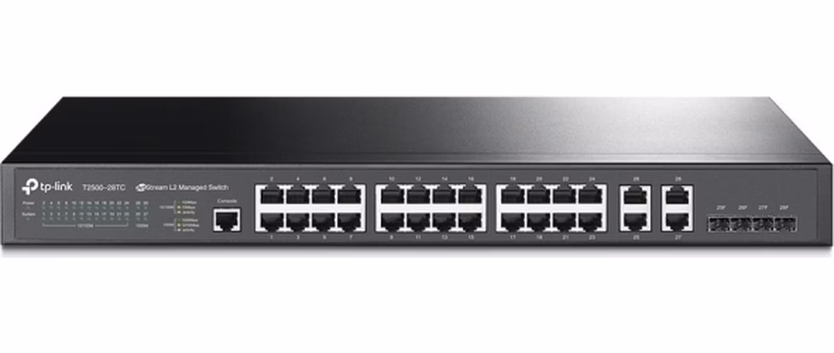 TP-Link T2500-28TC switch, 24x LAN + 4x Combo SFP