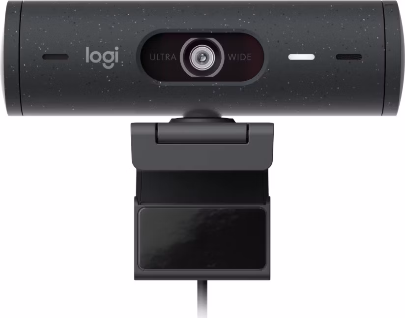 Logitech webkamera BRIO 500, Full HD, 4x zoom,RightLight 4 s HDR, grafitová,USB-C