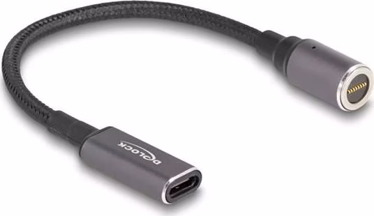 Delock Kabel na nabíjení laptopu, ze samice USB Type-C™ na magnetický osmipinový konektor, 15 cm