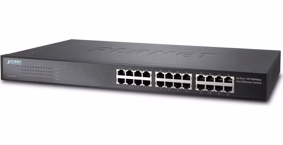 Planet FNSW-2401 Switch 24 x 10/100, kov, rack