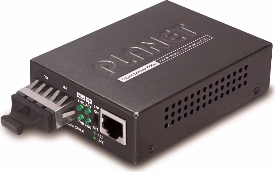 Planet GT-802S opto konvertor 10/100/1000Base-T - 1000Base-LX, SC, singlemode 10km
