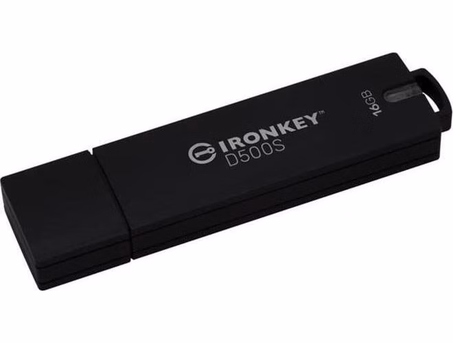 KINGSTON 16GB IronKey D500S FIPS 140-3 Lvl 3 (Pending) AES-256