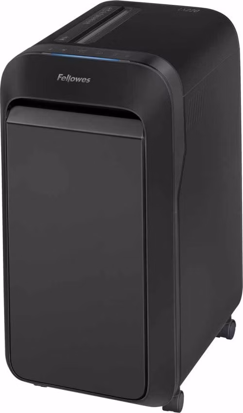FELLOWES skartovač LX 220/ křížový řez 4x12mm/ objem koše 30 l/ stupeň utajení P-4 (důvěrné)/ černý
