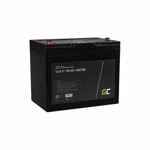Green Cell LiFePO4 50Ah 12,8V 640Wh LFP lithium-železo-fosfát 12V s BMS pro solární panely, karavany, lodě, obytné vozy, kempování