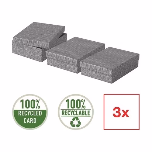 Esselte Home, set 3 ks, velikost M nízký, šedá
