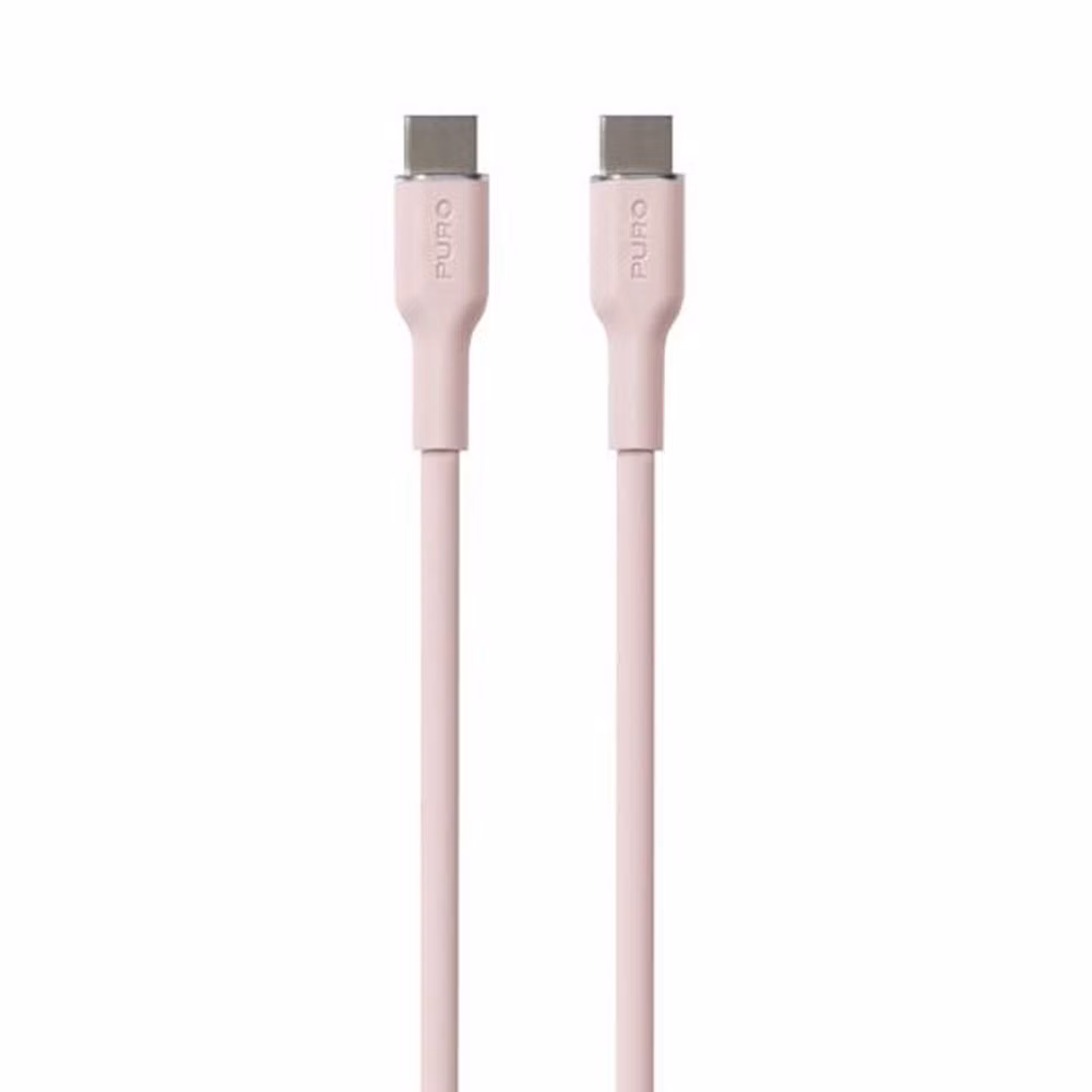 Puro kábel Soft Silicone Cable USB-C to USB-C 1.5m - Rose