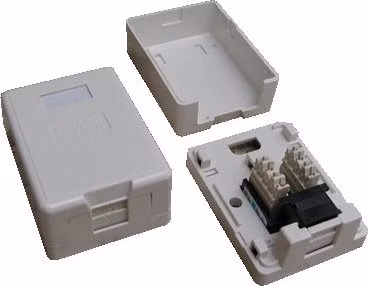 DATACOM Datová zásuvka UTP CAT5E 1xRJ45 na omítku (protiprachová)