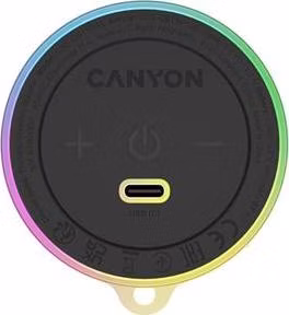 Canyon OnMove 13, ultra kompaktný BT 6.0 reproduktor, Magsafe kompatibilný, RGB podsvietenie, 5W, 600mAh, USB-C nab.