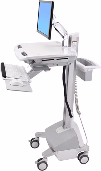 ERGOTRON StyleView® Cart with LCD Arm, Powered, pojízdný vozík s napájením, rameno pro LCD,  kláv.