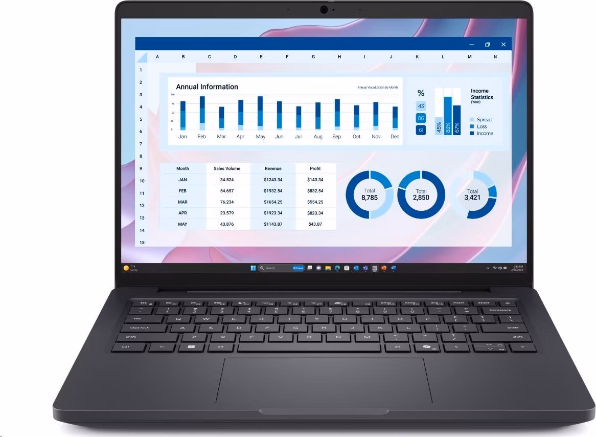 Dell Pro Max 14 MC14255/AMD Ryzen AI 7 PRO/16GB/512GB SSD/14" FHD+/Cam &amp; Mic/AMD Integrated/FgrPr/Type-C/W11 Pro/3Y PS