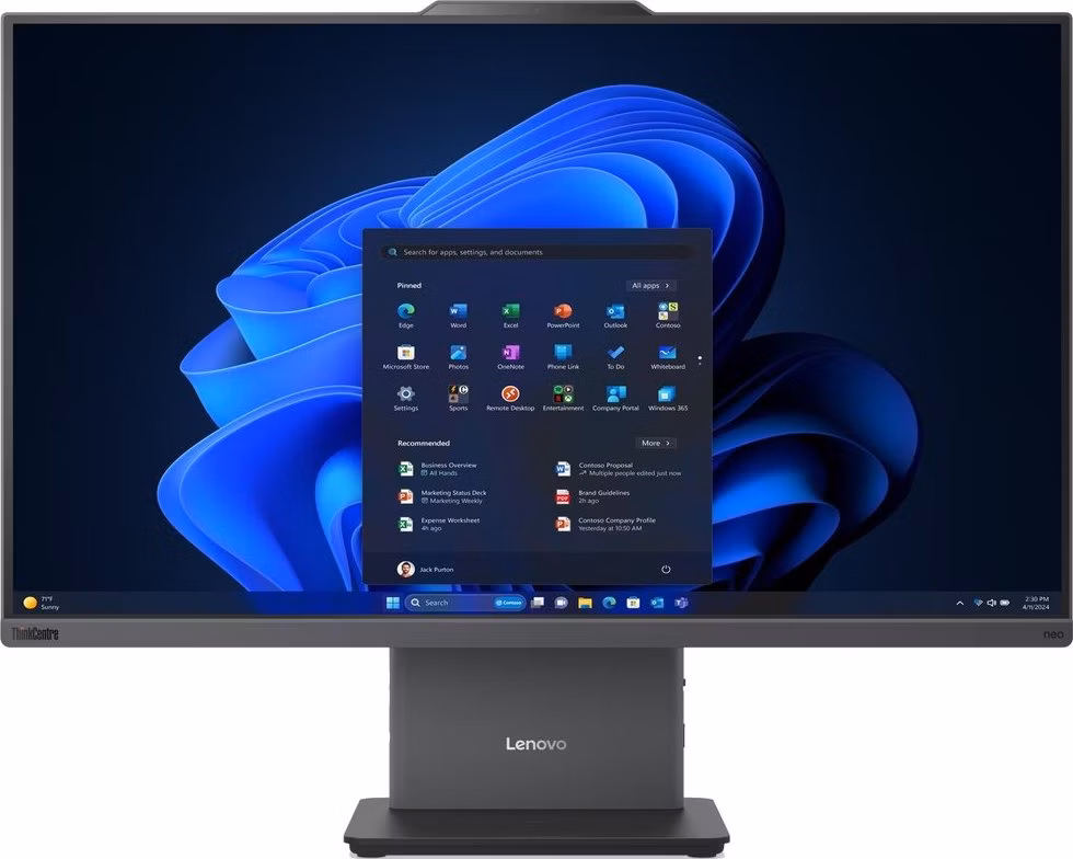 Lenovo ThinkCentre Neo 55a-24 Gen 6/ AIO/ Ryzen AI 7 350/ 16GB DDR5/ 512GB SSD/ 23,8",FHD/ Radeon Graphics/ W11P/kbd+myš