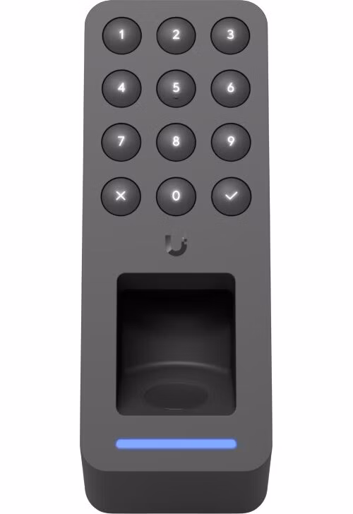 Ubiquiti UniFi Access G3 Reader Fingerprint B - Přístupová čtečka, otisk prstů, klávesnice, IP55, PoE, černá
