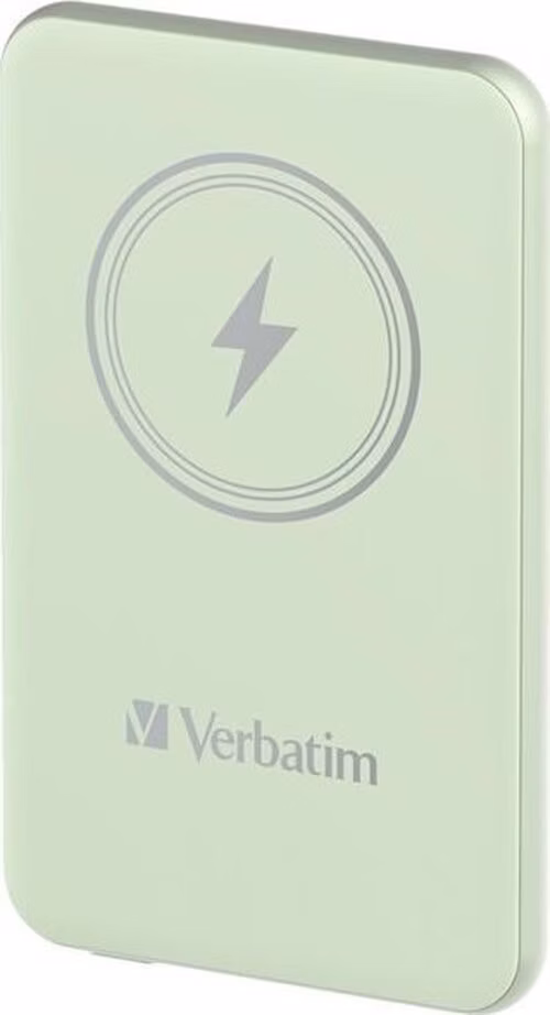 VERBATIM Powerbanka Charge 'n' Go, Magnetická, 5000 mAh, USB-C, Zelená