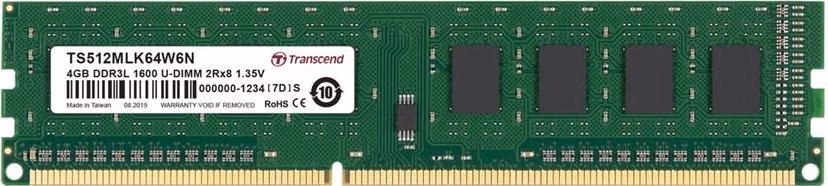 Transcend paměť 4GB DDR3L 1600 U-DIMM 2Rx8 CL11