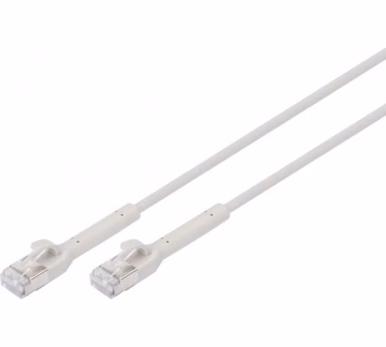 Digitus CAT 6A F-FTP ohebný propojovací kabel, Cu, TPE-LSZH AWG 32/7, délka 5 m, šedá