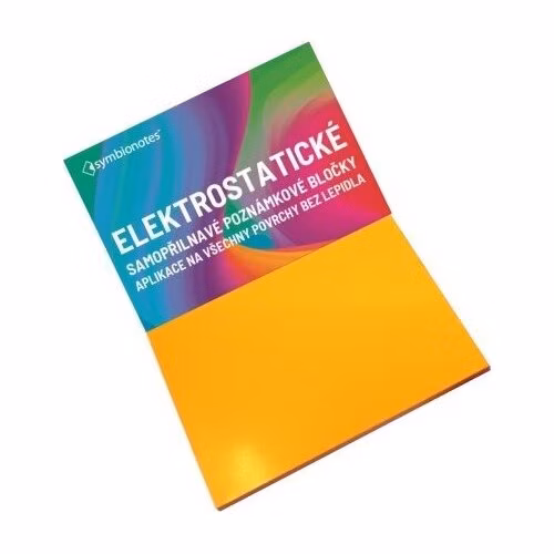 SYMBIO elektrostatické poznámkové bločky Symbionotes/ 190x100 mm/ oranžové/ 100 pack