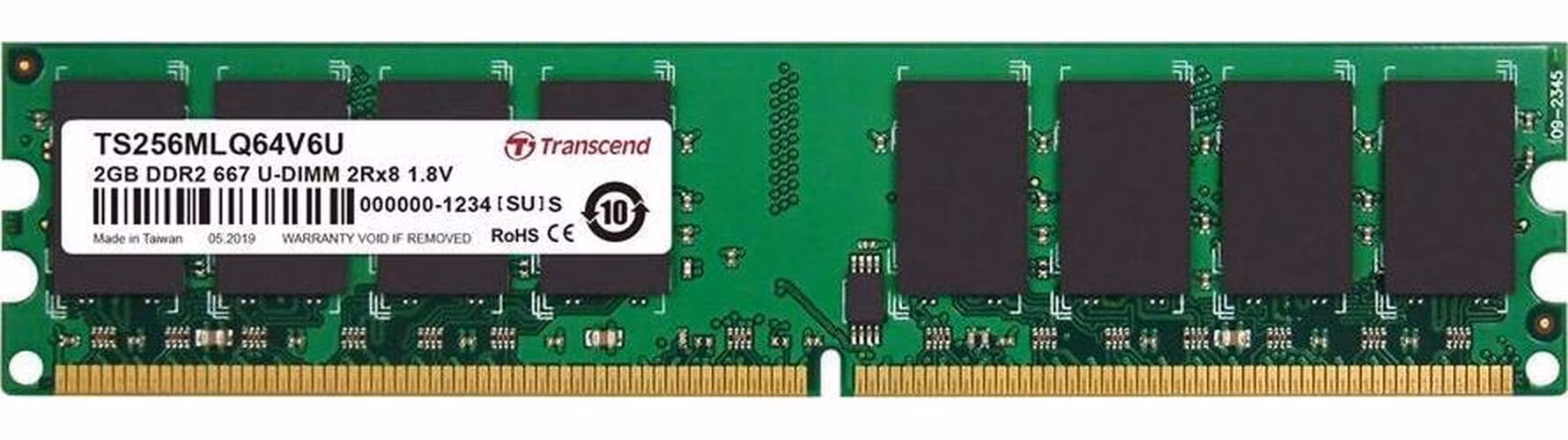 Transcend 2GB DDR2 667 U-DIMM 2Rx8