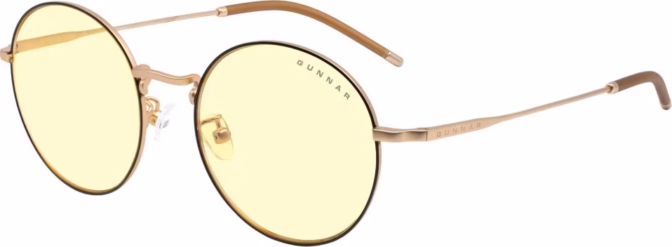 GUNNAR kancelářske/herní brýle ELLIPSE BLACK/GOLD * jantárová skla * BLF 65 * GUNNAR focus