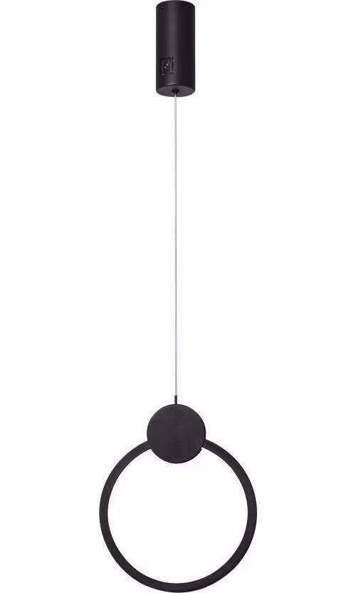 IMMAX NEO LITE OVALE SMART závěsné svítidlo černé 26cm 18W s podporou BEACON, Wi-Fi, TUYA